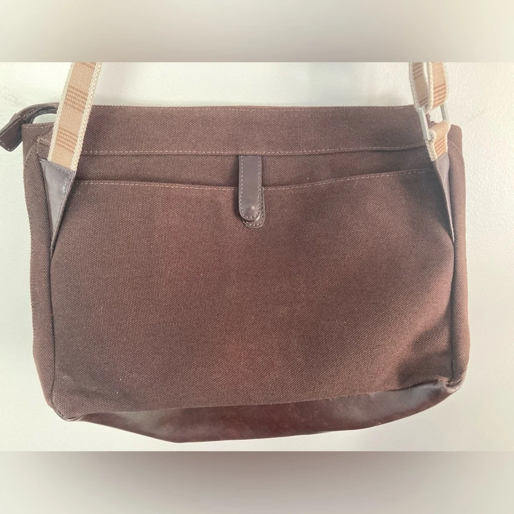 Leather Trim Laptop Bag by Hidesign